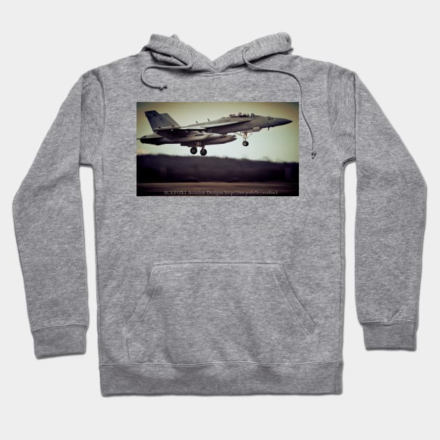 EA-18G Growler Super Hornet FCLP 1 Hoodie by acefox1